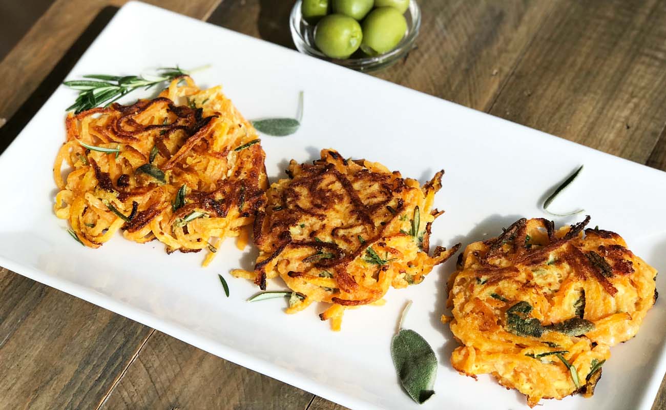 Rosemary Sage Butternut Squash Fritters