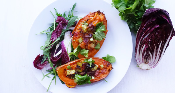 Whole30 Paleo Loaded Twice Baked Sweet Potatoes