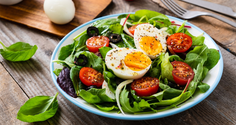 salad with boiled eggs