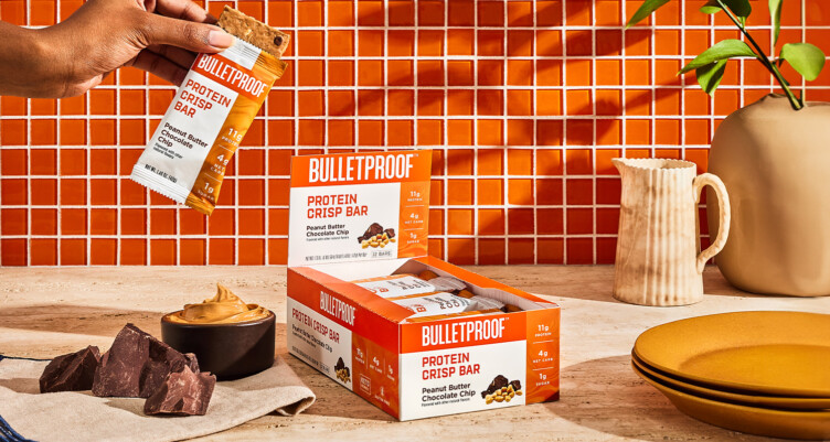 Bulletproof Peanut Butter Chocolate Chip Protein Crisp Bars